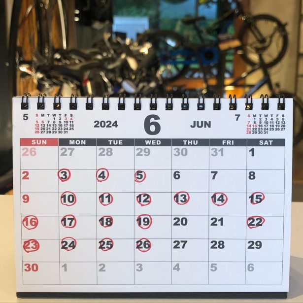 6月の営業カレンダー ｜長野県｜飯田｜スポーツバイク自転車店